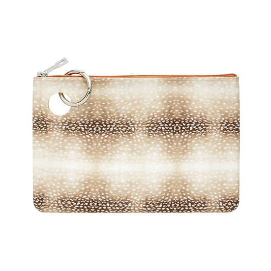 Large Pouch in silicone Antelope print by Oventure.  Perfect to attach to an O ring bracelet keychain or use as an organizer pouch for your big tote bag.