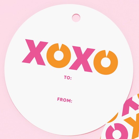 XOXO gift tag for gifting 